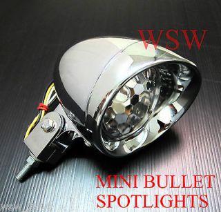 Chrome Custom Mini Head Light Headlight Lamp Chopper Harley Davidson