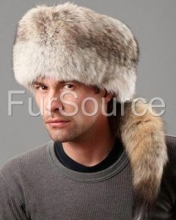 Red Fox Fur Davy Crockett Coonskin Hat