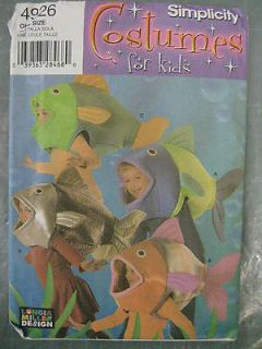 SIMPLICITY KIDS FISH NEMO COSTUME PATTERN 4926