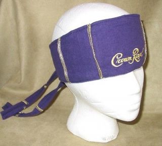 CROWN ROYAL HEAD WRAP BANDANA HAND MADE ONE SIZE FITS ALL MADE FROM CR