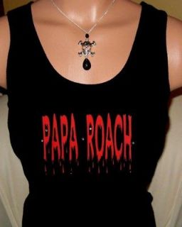 PAPA ROACH CRYSTAL RED BACK CORSET TEE SHIRT