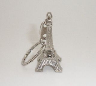 Cute Mini Paris Eiffel Tower model Metal Keyfob Keyring Split Ring