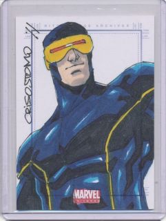 Rittenhouse Marvel Universe Cyclops Sketch Card by Dennis Crisostomo