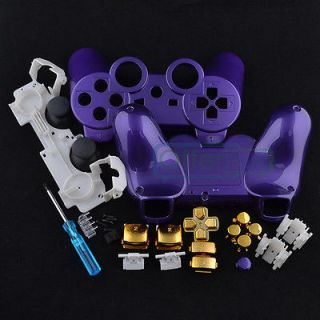 Stars Glossy Purple For PS3 Wireless Controller Shell with Gold