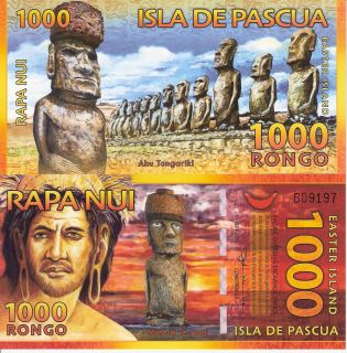1000 Rongo Banknote World Money UNC Currency FUN Note Polymer Bill