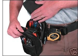 TOOL POUCH with ADJUSTABLE BELT HIP POCK ITS CARRY ALL PHONE GPS TOOLS