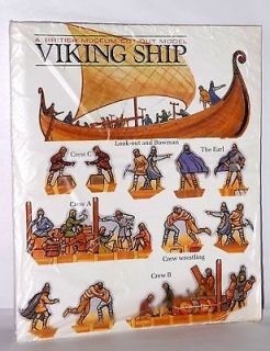 British Museum Oseberg Viking Ship Cut Out Model Book 1986