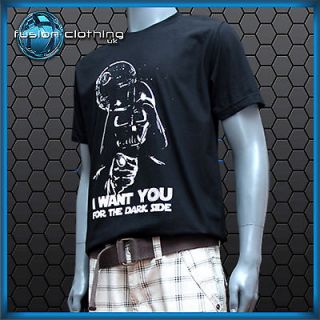Wars Darth Vader Mens T shirt I Want You For The Dark Side Black