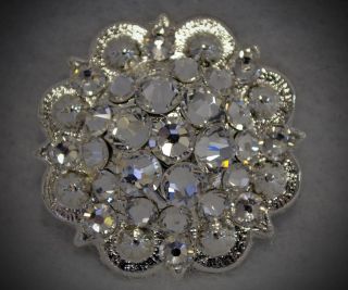 Crystal Berry Concho ~ Handcrafted with Clear Crystal Swarovski