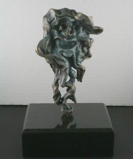 Salvador Dali FAUN MAN Head Horns Bronze Scultpture Statue Limited
