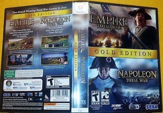 Total War Gold Empire & Napoleon PC Complete W/ Case/Manual/Ar​twork