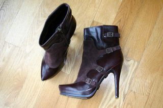 MIA Victorias secret suede leather buckle Wilona boots heels 10