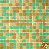 Glass Mosaic Tile Wall Floor Indoor Outdoor caramel Mix