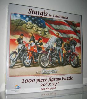 STURGIS RALLY ART by DAN HATALA 1000 PIECE MOTORCYCLE JIGSAW PUZZLE