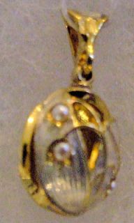 Silver Russian Handmade Faberge Egg Pendant #PD 011 099 2