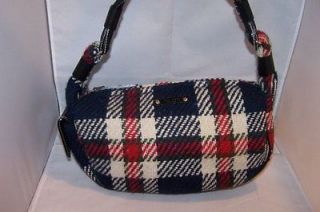 KATE SPADE Wool Plaid Shoulder Bag Handbag