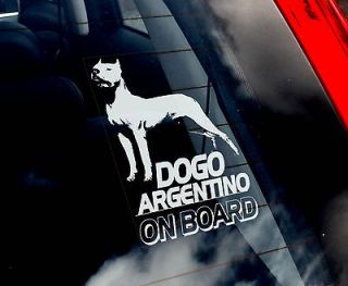 Dogo Argentino   Dog Car Window Sticker   Argentine Mastiff Sign