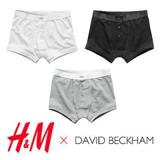 DAVID BECKHAM Men Underwear Boxer Briefs S M L XL White Black