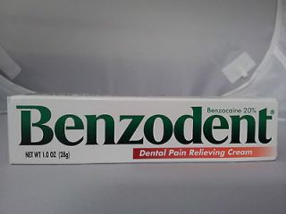 Benzodent Dental Pain Relieving Cream 1 oz Benzocaine 20%