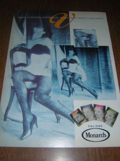 1995 MONARCH VIGORELLA PANTYHOSE PRINT AD in SPANISH