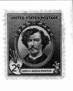 United States two cent postage stamp,James A McNeill Whistler,comme
