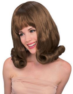 Adults Mary Tyler Moore Style Brown Hairspray Flip Wig