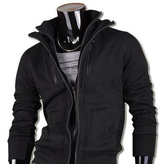3mu Designer Mens Double Zip Jacket Coat Shirt Top Hoodie 3 Colors S M