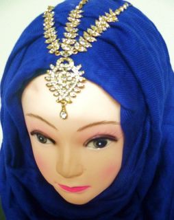 head piece jhumka bridal crystal accessory hijab scarf pin brooch