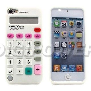 WHITE CALCULATOR DESIGN COOL CASE COVER SKIN FOR APPLE IPOD TOUCH 5 5G