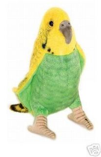 New Budgerigar Parakeet Green & Yellow Plush 5 Hansa 3653