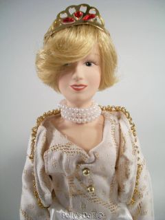Manorville Collections Princess Diana Doll 10 tall with Tiara Royal