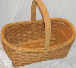 WOVEN BASKET, LIGHT BROWN, GREAT FOR STAIRS, 15 L x 13 H, NO DAMAGE