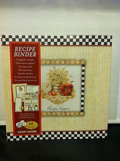 All In One Deluxe Recipe Keeper Binder w/ Notepad Apples & Rooster
