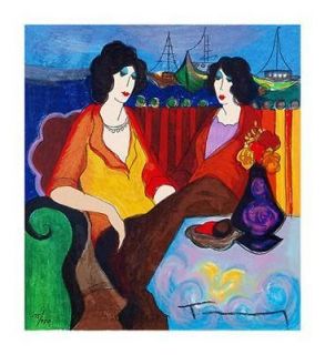 Itzchak Tarkay At The Port Limited Edition Serigraph of 750