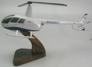 Robinson R 44 Raven R44 Helicopter Wood Model Large FS