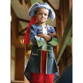 Boys Ships Captain of the Caribbean Fancy Dress Costume with Hat Age 3