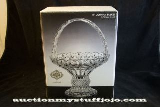 New Shannon Crystal by Godinger 11 Olympia Basket 24% Lead Crystal