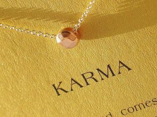 DOGEARED ROSE GOLD FACETED KARMA NECKLACE NEW