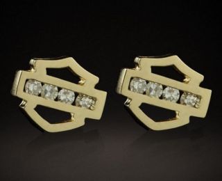 ® STAMPER® WOMENS 10K BAR & SHIELD DIAMOND EARRINGS E7313D NEW