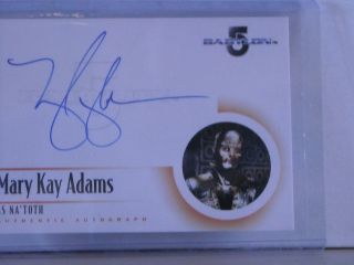 Babylon 5 Classic autograph A8 Mary Kay Adams