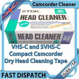  11 Dry Head Cleaner Cassette for VHS C SVHS C Compact Camcorder Tape