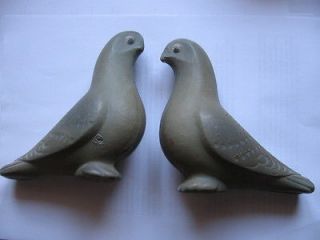 1950s Vintage Soviet Russian Pair of Pigeons rubber toy DOVE doll USSR