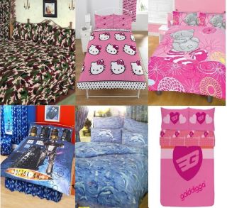 BOYS OR GIRLS DOUBLE BED SIZE DUVET COVER SET / QUILT COVER SET, MANY