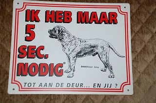 New Dogue De Bordeaux DDB French Mastiff European Funny Security Sign