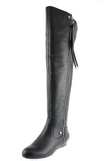 Jessica Simpson NEW Katyia Black Leather Studded Knee High Boots Shoes