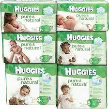 Huggies Pure & Natural Diapers ALL sizes YOU pick CHEAP