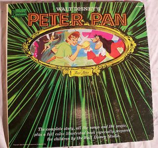 Vintage Walt Disney’s Peter Pan Song Story LP Record