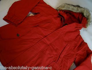 TIMBERLAND Hooded RED Jacket Coat PARKA SNORKEL size XL BNWT