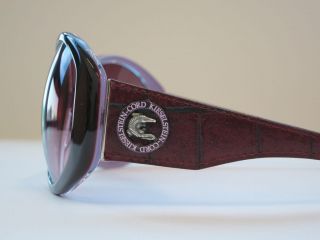  Co rd ZSA ZSA Burgandy Purple Leather Eyewear Sunglass Shade COOL