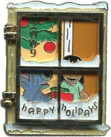 Disney Pin 74144 DLR   Happy Holidays 2009   Frosted Windows   Lilo